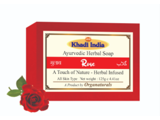 Natural Khadi Ayurvedic Handmade Soap Rose