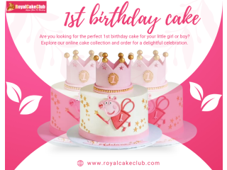 ?? "Celebrate Her First Milestone with Our Peppa Fondant 1st Birthday Cake!" ??