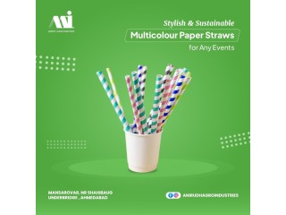 Stylish & Sustainable Multicolour Paper Straws for Any Events
