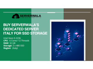 Buy Serverwala’s Dedicated Server Italy for SSD Storage
