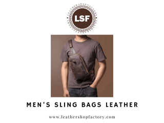 Sling bag for men in leather - Leather shop factory