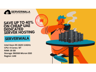 Save up to 40% on Cheap UAE Dedicated Server Hosting at Serverwala