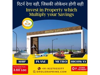 Book your plot at just 3.60 lakh in Dholera Smart City