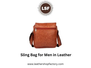 Luxurious sling bag for men in leather - Leather shop factory