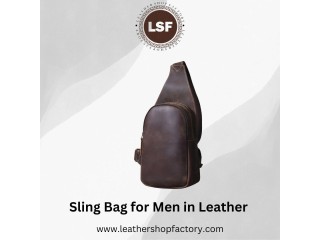 Practical Sling Bag for Men in Leather – Leather Shop Factory