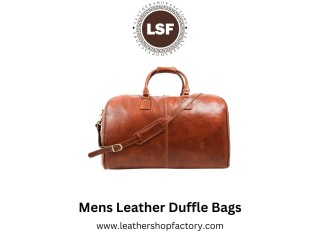 Luxurious mens leather duffle bags - Leather shop factory