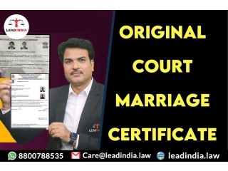 Original Court Marriage Certificate