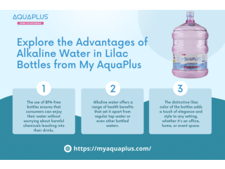 Explore the Advantages of Alkaline Water in Lilac Bottles from My AquaPlus