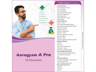 Book Aarogyam A Pro by Thyrocare for Rs 950with 33+ tests