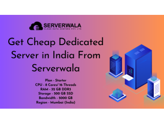 Purchase Cheap Dedicated Server in India From Serverwala