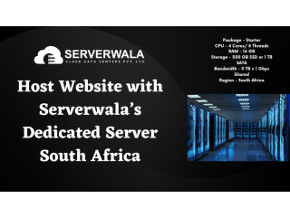 Host Website with Serverwala’s Dedicated Server South Africa
