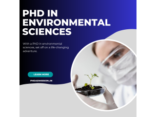 Pursue a PhD in Environmental Sciences: Shape a Sustainable Future
