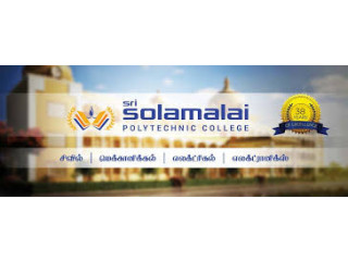 Sri Solamalai Polytechnic College in Madurai Opens Admissions for All Courses!