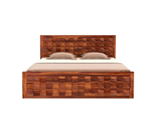 Buy Pluto Solid Wood King Size Bed With Storage upto 50%off