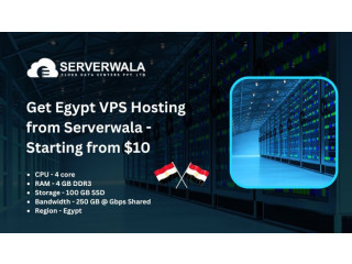 Get Egypt VPS Hosting from Serverwala - Starting from $10