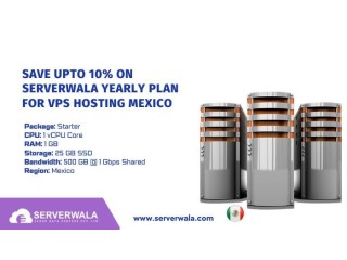 Save Upto 10% on Serverwala Yearly Plan for VPS Hosting Mexico