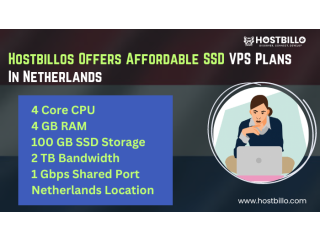 Hostbillos Offers Affordable SSD VPS Plans In Netherlands