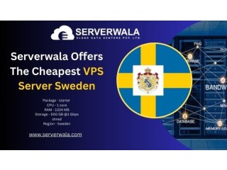 Serverwala Offers The Cheapest VPS Server Sweden