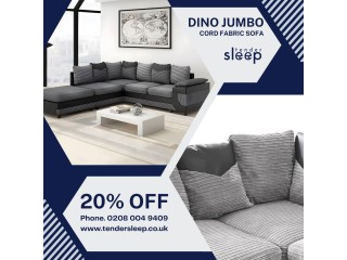Dino Jumbo Cord Fabric Sofa