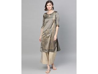 w-women-charcoal-grey-golden-satin-finish-floral-print-straight-kurta-small-0