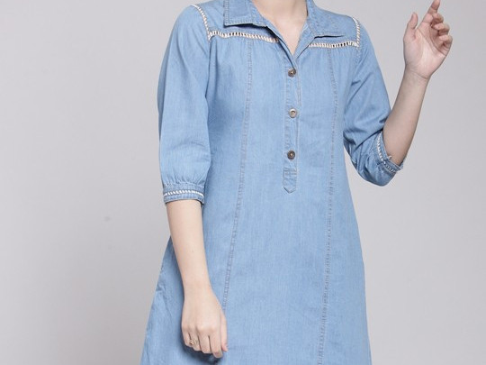 pluss-women-blue-solid-a-line-dress-big-0