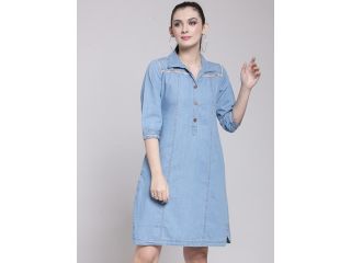 pluss-women-blue-solid-a-line-dress-small-0