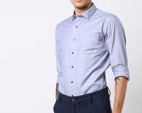 ditsy-print-slim-fit-shirt-with-patch-pocket