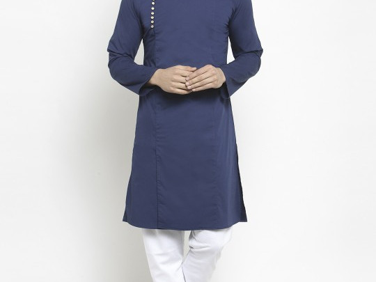 purple-state-men-navy-blue-solid-straight-kurta-big-0