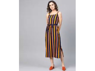 striped-a-line-dress-with-waist-tie-up-small-0