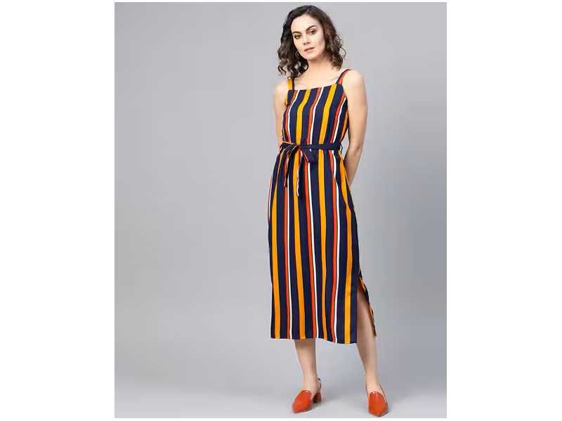 striped-a-line-dress-with-waist-tie-up-small-0