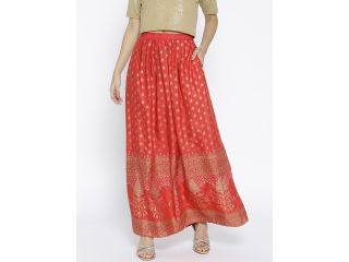global-desi-red-printed-gathered-maxi-skirt-small-0
