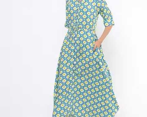 geometric-print-maxi-a-line-dress-with-insert-pockets