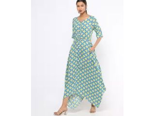 geometric-print-maxi-a-line-dress-with-insert-pockets-small-0