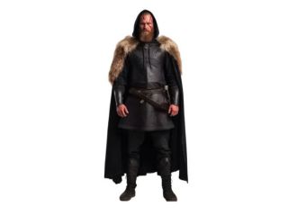 the-shadowborn-jarl-handmade-suede-leather-medieval-hooded-fur-cloak-small-0