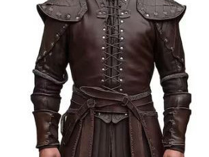 iron-huntsman-brown-leather-jerkin-medieval-cosplay-armor-big-0