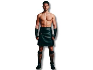 the-last-titan-handmade-pure-black-leather-gladiator-kilt-small-0