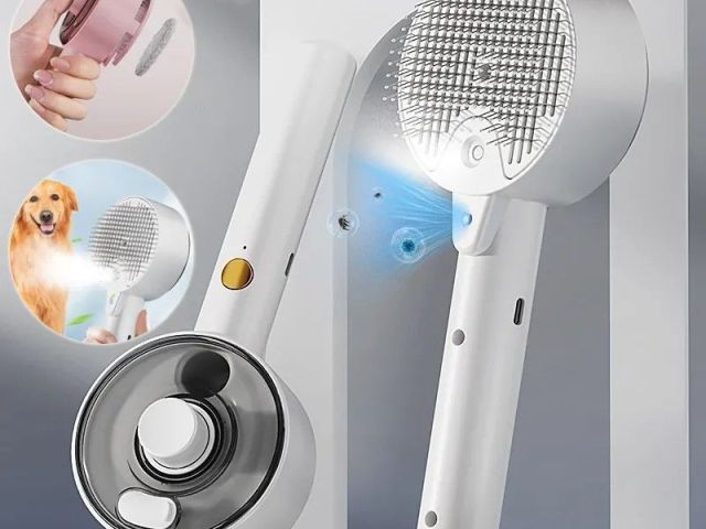 pet-steam-hair-remover-grooming-brush