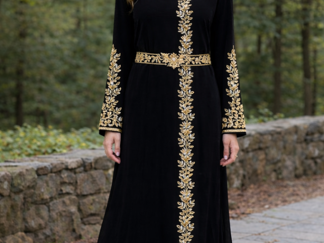 black-kaftan-for-women-stylish-elegant-kaftan-dress