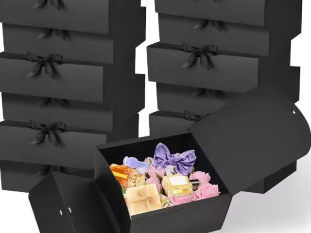 black-covered-gift-box