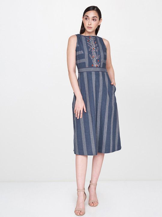 and-women-blue-white-striped-a-line-dress-big-0