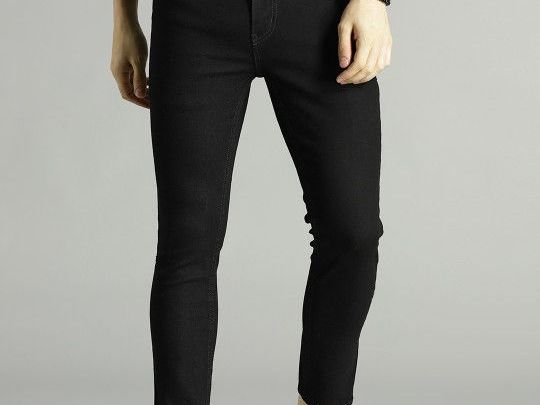 roadster-men-black-skinny-fit-mid-rise-clean-look