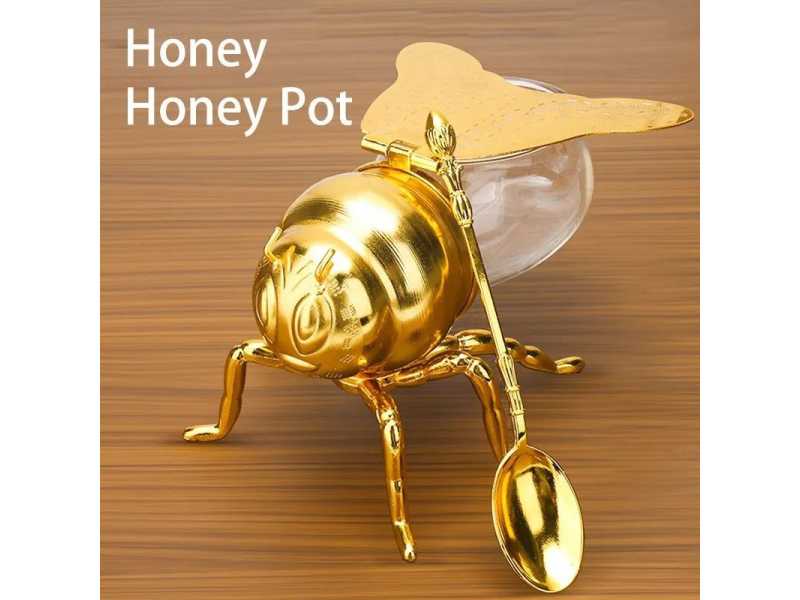 bee-shaped-honey-jar-with-spoon-cute-condiment-container-small-0