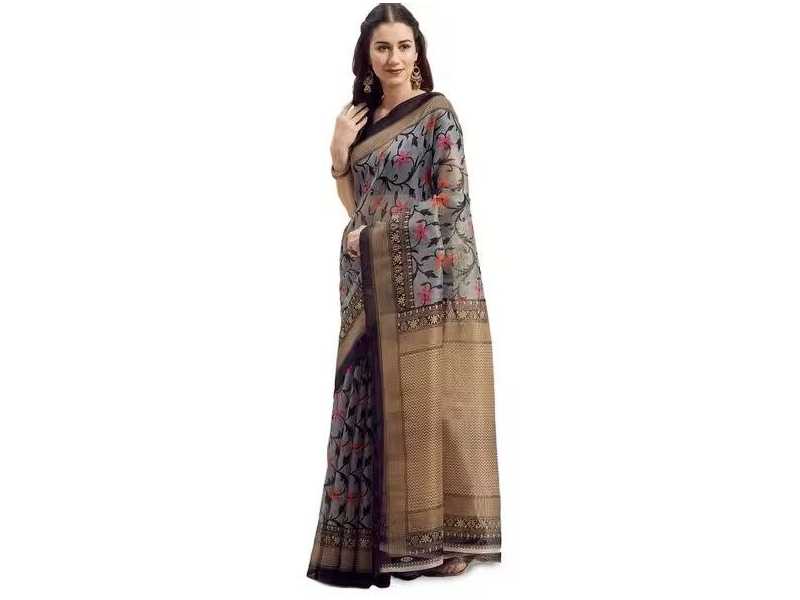 floral-print-sheer-through-saree-small-0