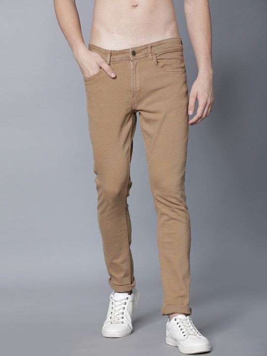 locomotive-men-khaki-slim-fit-mid-rise-clean-look-stretchable-big-0
