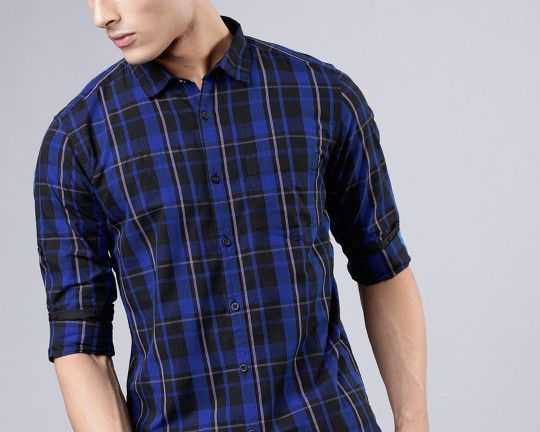 highlander-men-blue-black-slim-fit-yarn-dyed-checked
