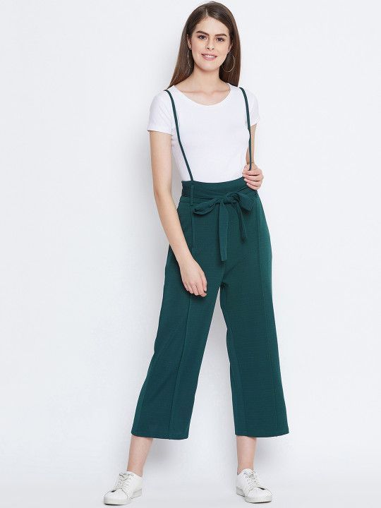 zastraa-women-green-solid-dungaree-big-0