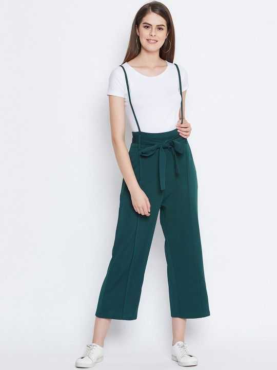zastraa-women-green-solid-dungaree-big-0