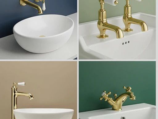 antique-gold-basin-taps-traditional-brass-bathroom-taps