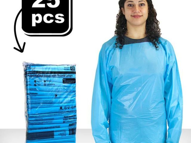 buy-polyethylene-apron-with-thumb-loops-25-pack