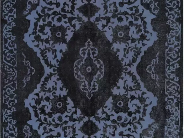 9x12-vintage-distressed-overdyed-persian-area-rug-110932